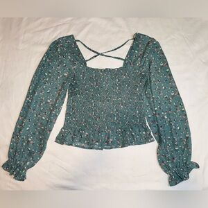 Floral Cottagecore Smocked Women's Top